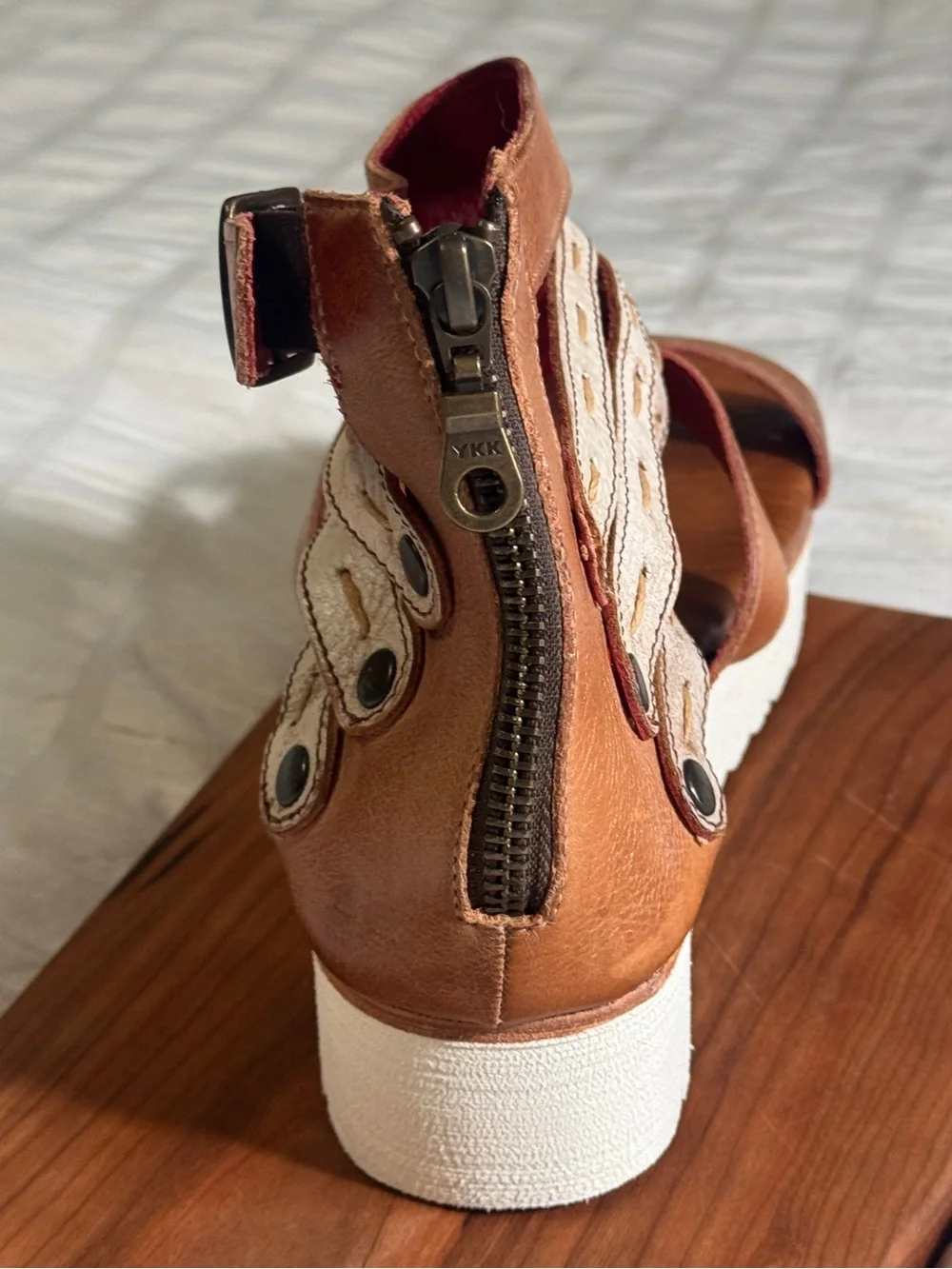 BED|STU Artemia Leather Strappy Gladiator Platform Sandals Size 8.5 NWT